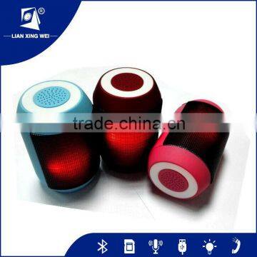 Bluetooth speaker pill with led light tf card fm radio usb port and aux in function