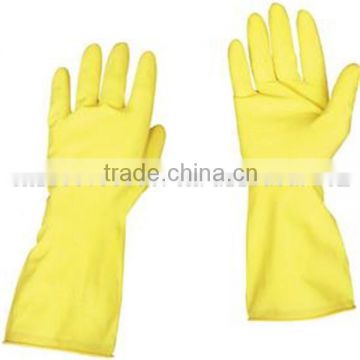 long nature latex household cleaning gloves