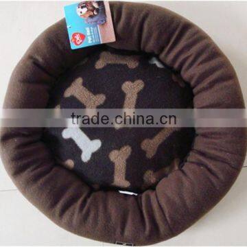 High quality super soft fleece cushion / cozy pet bed with bone printing