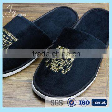hot sale beauty hotel plush slipper with embroidery logo