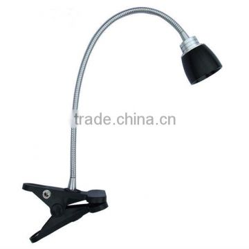 Gooseneck Popular 3w flexible clip led lamp home decoration table clip lamp with Flexible tube