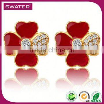 Best Selling Products In America Red Clover Necklace Sets For Women photo-2