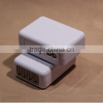 4 USB output portable usb charger for Samsung iphone mobile phone