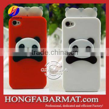 two head silicone panda case for samsung galaxy s4