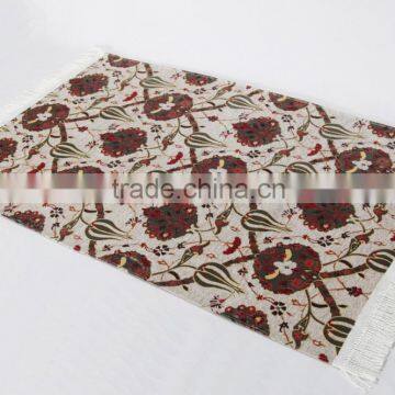 High quality 100%Chenille Muslim woven prayer rug mat with custom design