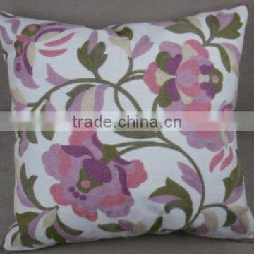 Flower Embroidery Cushion, Flower Decoration Cushion, Flower Cushion