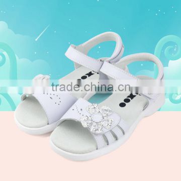 2016 new leather sandals comfortable white shoes white leather, European and American foreign trade big boy Velcro Sandal