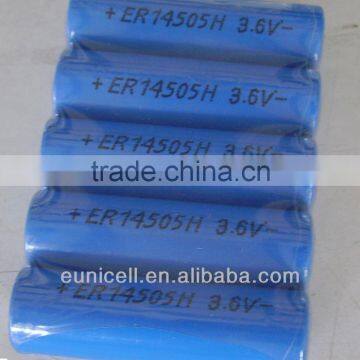 er14505 aa 3.6v 2400mah lithiumThionyl Chloride Li-SOCL2 battery