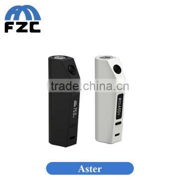 FZC Tech Authentic Aster 75w Box Mod Unique Shape Design Huge Vapor Vape Mod Eleaf Aster with Multiple Colors