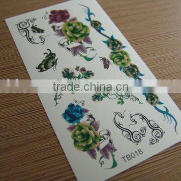 New design sale good quality custom flower body tattoo sticker