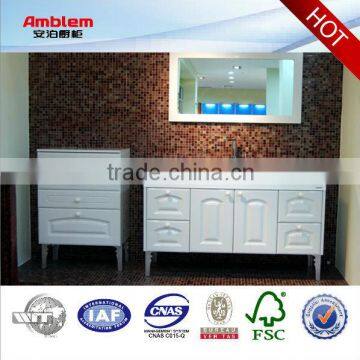 2014 new shake door off white high gloss painting bathroom vanity