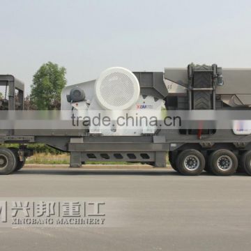 Tyred mobile crusher plant, primary crushing machine,crawler mobile jaw crusher