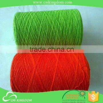 Solid color hot sell 1s-5s count open end 65/35 recycled polyester cotton carpet yarn