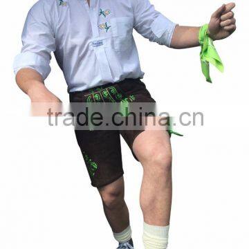 Zum Heranzoomen Mit Der Maus Uber Das Bild Fahren Lederhosen-Trachtenhosen-Hosen-Herren-EchtLeder-Dark-Braun-Freizeithose-Platt photo-2