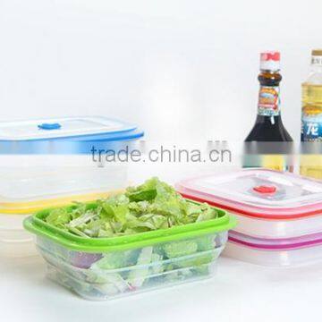 hot selling high quality collapsible food storage ,silicone fresh container,picnic lunch box