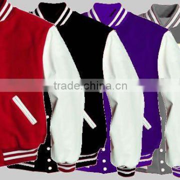 Custom letterman Jackets With Embroidery, Letterman Jackets With Guinean Leather Sleeves