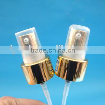 24/410 gold colour cream treatment pump, plastic-aluminium pump for cream