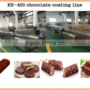 CE approved KH-400/600/800 small enrobing chocolate machine for sale