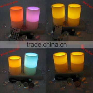 Wireless Rechargeable Led Plastic Candle With USB Wire photo-5