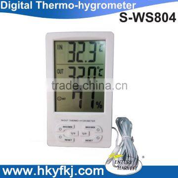 large LCD digital in out door thermometer and hygrometer