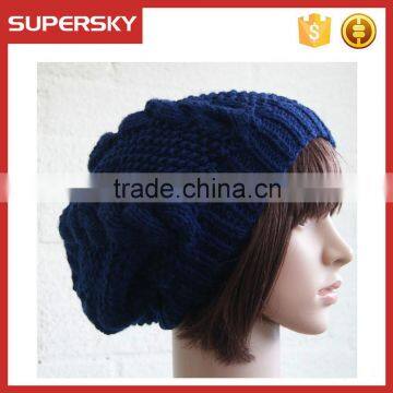 V-25 Cable knitting pattern chunky winter beanie women cable pattern beanie hats