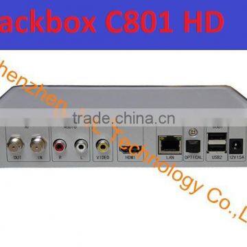 2014 Newest Singapore hd BLACKBOX C801 HD open HD channels,digital cable tv set top box with wifi