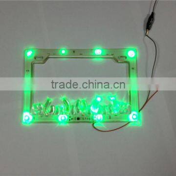 Colorful LED car license /picture/photo frame