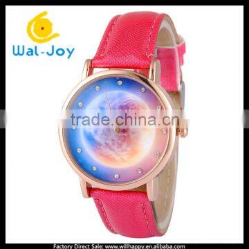 WJ-5462 beautiful EARTH face alibaba wholesale cheap fancy quartz watch for women