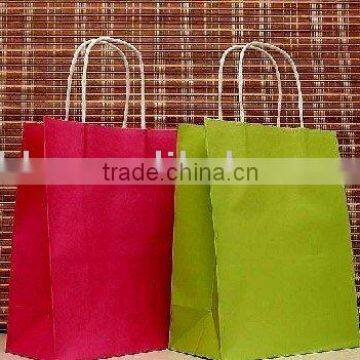 2015 hot sale new desgin colorful custom kraft paper bag