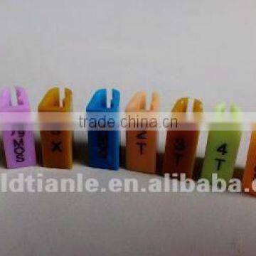 Plastic Size Markers for hangers