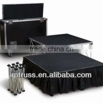 2015 RP high quality portable smart aluminum stage packing with flight case