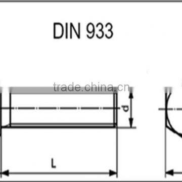 Hexagonal bolt Din 933 brass material