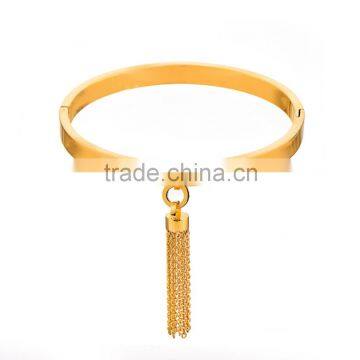 316L Stainless Steel Chain Tassels Bangle