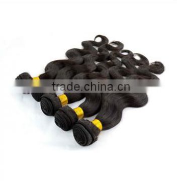 wholesale the body wave hair weft made of pure brazillian human hair