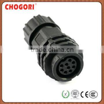 Middle 9pin waterproof connector, Chogori high qualiy led connector