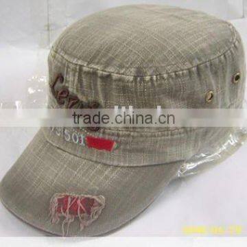 embroidery 100% cotton military cap