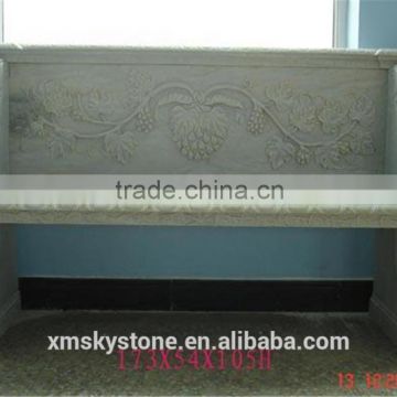 Natural Stone Bench For Garden Outside Hand Carve Granite Bench 173*54*105