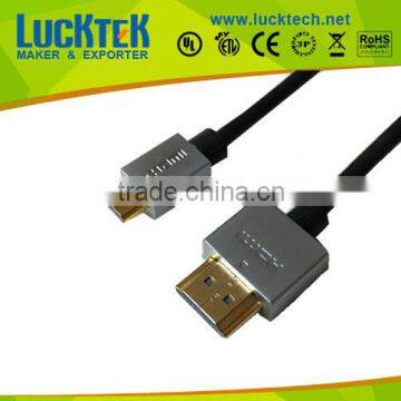 Flat HDMI1.4 CABLE,gold plated,metal plug,high end