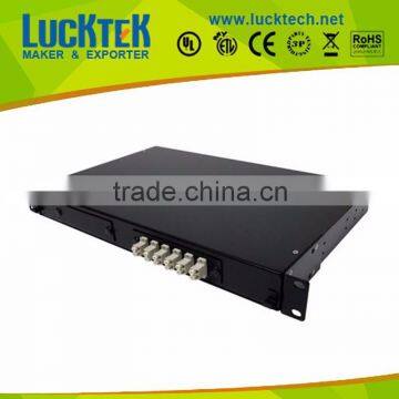 Multimode LC Duplex Fiber Patch Panel, 12 Port, 1U