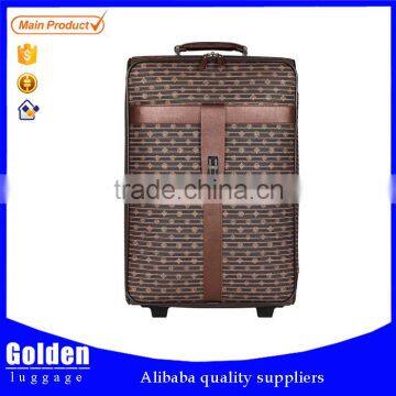 New designed PU travel luggage bag with printing