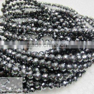 SUPER HIGH QUALITY SYNTHETIC BLACK MOISSANITE BEADS NECKLAE/STRANDS