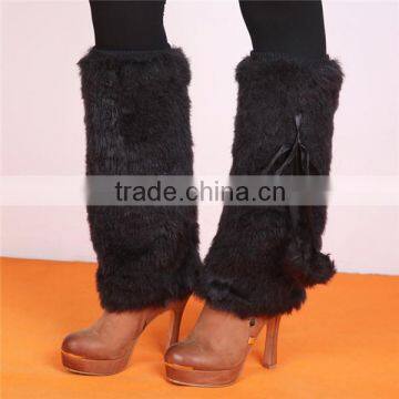 Sya hot sale warm faux fur cheap sale girls black leg warmers