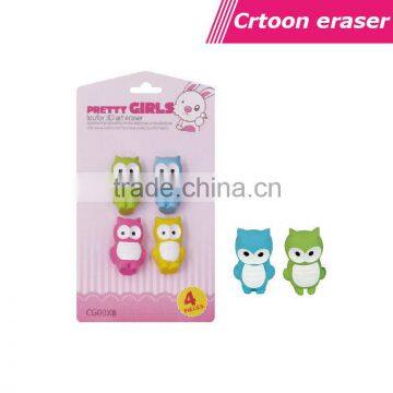 Blister card 3D Night Owl shaped eraser