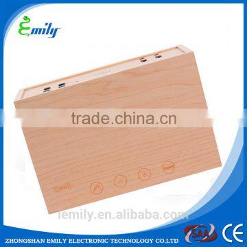 Wooden Qi Wireless Charger Transmitter Bluetooth Speaker + Alarm Clock photo-4