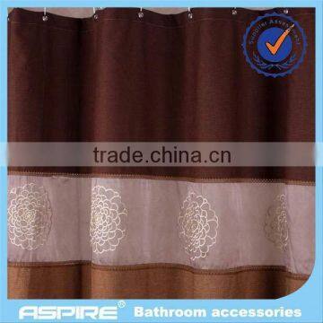 2014 hot waterproof polyester shower curtain