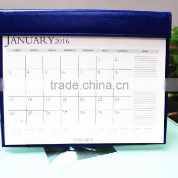 2016 Leather Table Calendar /wall Calendar, Custom Dairy for Gift photo-3