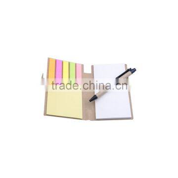 Best promotional gifts / Ecologic Notebook with pen and sticky note attached