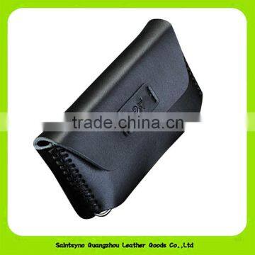 16170 Black Hot sell Factory free sample custom leather mobile pouch for phone