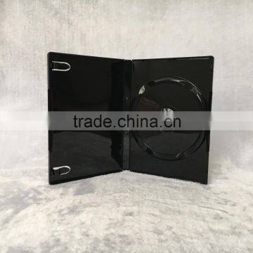 14mm Standard Plastic Glossy Black Cover long DVD case for One Disk