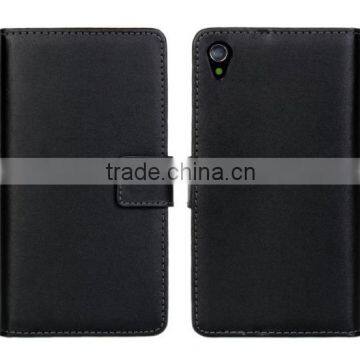 Flip cover leather case for sony xperia m